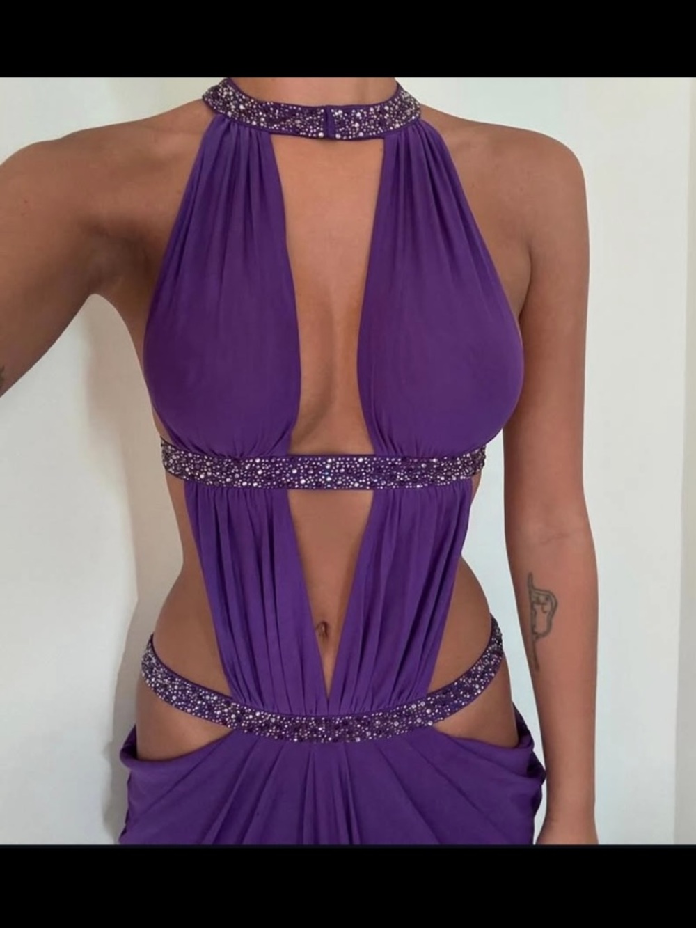Jaded London Vibrant Purple Draped Maxi